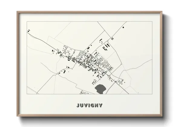 Une affiche de carte sur Juvigny