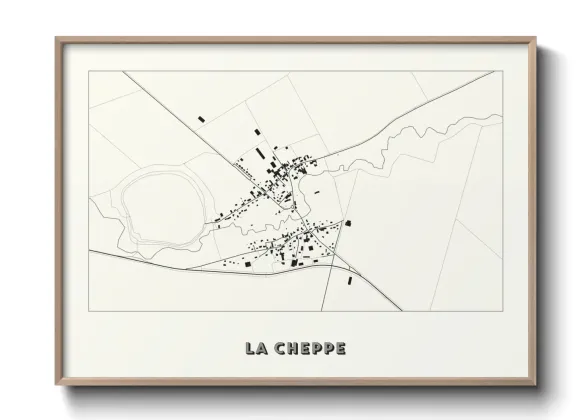 Une affiche de carte sur La Cheppe