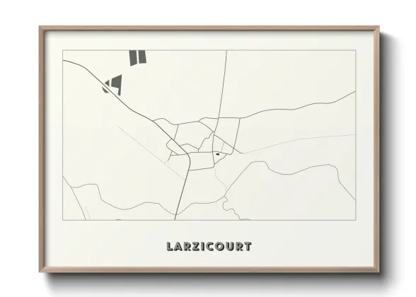 Une affiche de carte sur Larzicourt