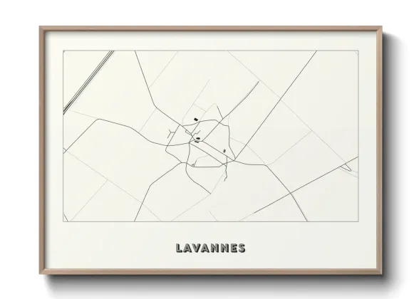 Une affiche de carte sur Lavannes