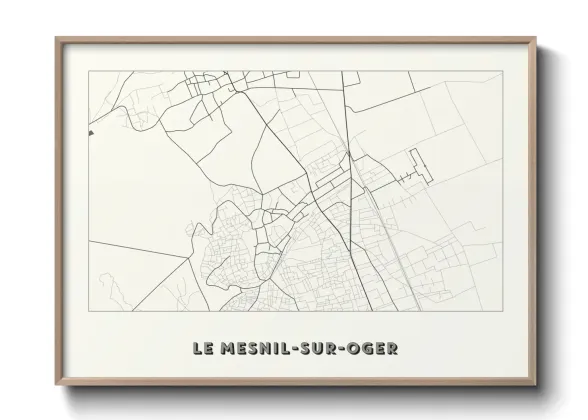 Une affiche de carte sur Le Mesnil-sur-Oger