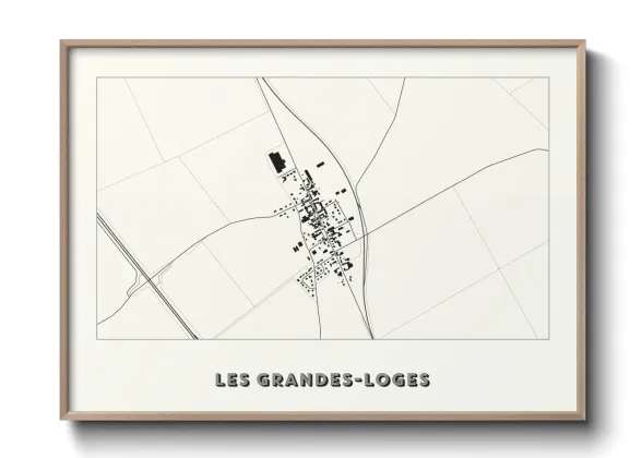 Une affiche de carte sur Les Grandes-Loges