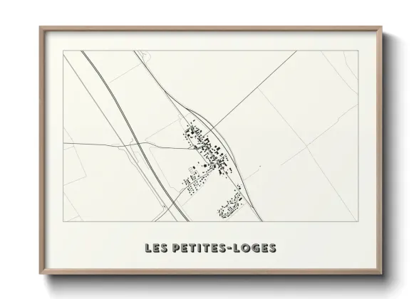 Une affiche de carte sur Les Petites-Loges