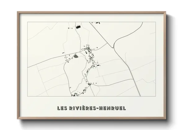 Une affiche de carte sur Les Rivières-Henruel