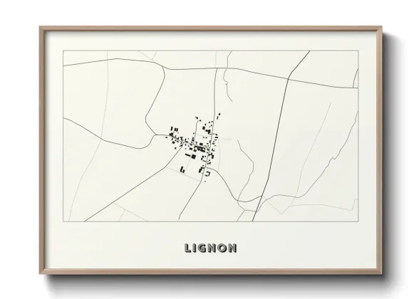 Une affiche de carte sur Lignon