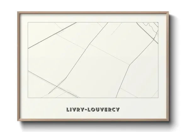 Une affiche de carte sur Livry-Louvercy