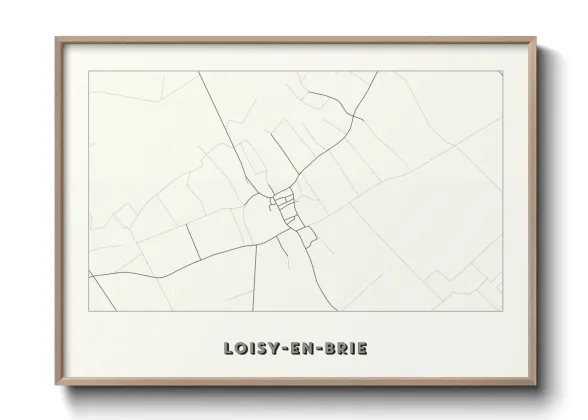 Une affiche de carte sur Loisy-en-Brie