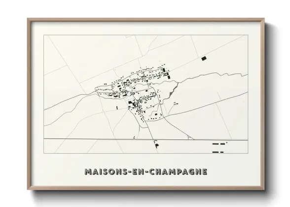 Une affiche de carte sur Maisons-en-Champagne