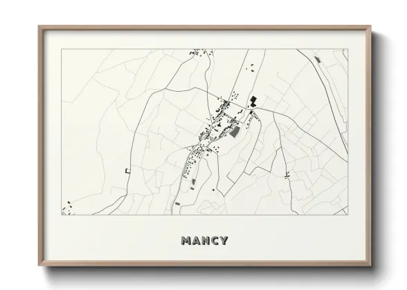 Une affiche de carte sur Mancy