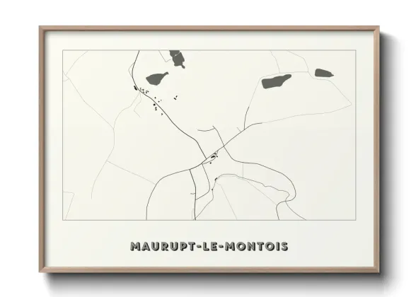Une affiche de carte sur Maurupt-le-Montois