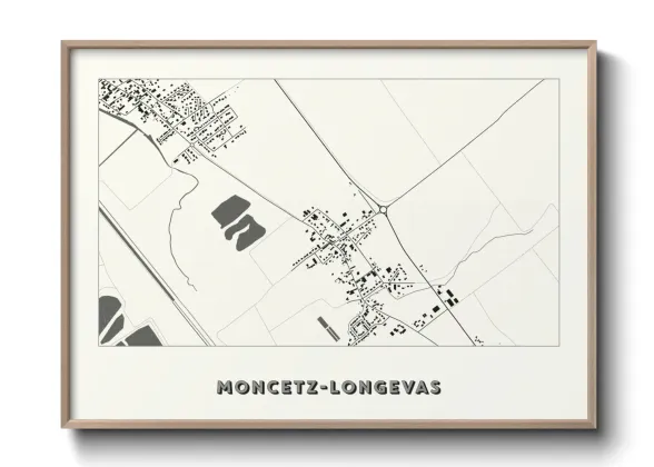 Une affiche de carte sur Moncetz-Longevas
