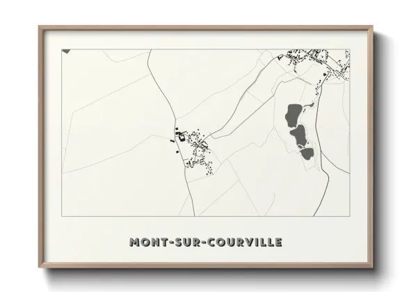 Une affiche de carte sur Mont-sur-Courville