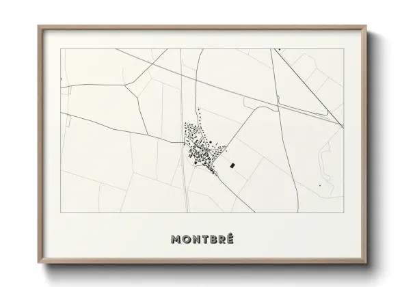 Une affiche de carte sur Montbré