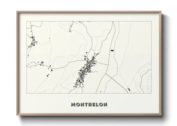 Une affiche de carte sur Monthelon