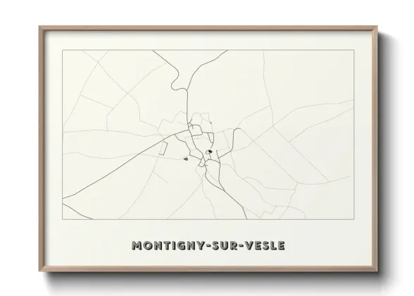 Une affiche de carte sur Montigny-sur-Vesle