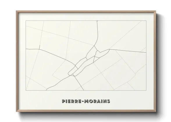 Une affiche de carte sur Pierre-Morains