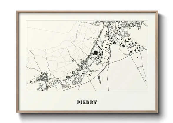 Une affiche de carte sur Pierry