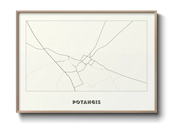 Une affiche de carte sur Potangis