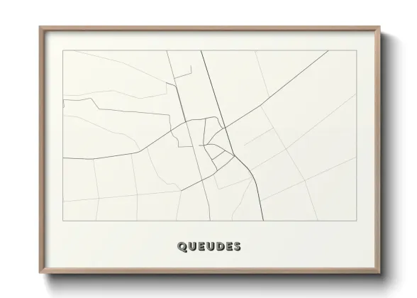 Une affiche de carte sur Queudes