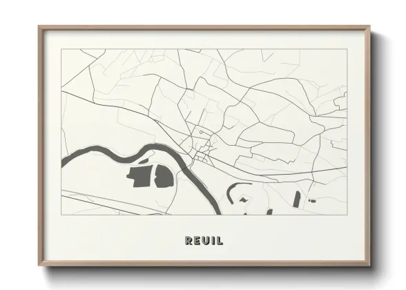 Une affiche de carte sur Reuil