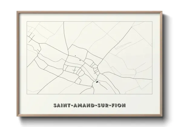 Une affiche de carte sur Saint-Amand-sur-Fion