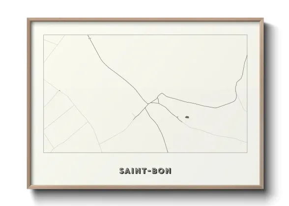 Une affiche de carte sur Saint-Bon