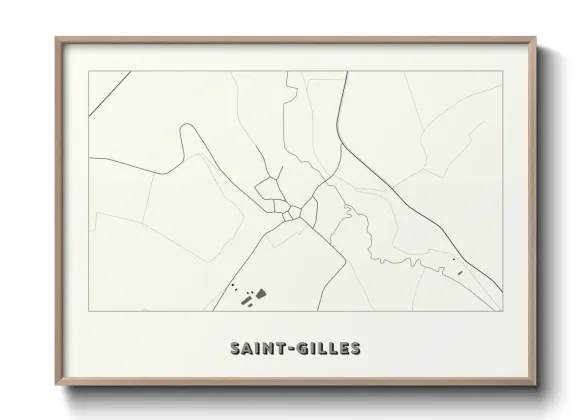 Une affiche de carte sur Saint-Gilles