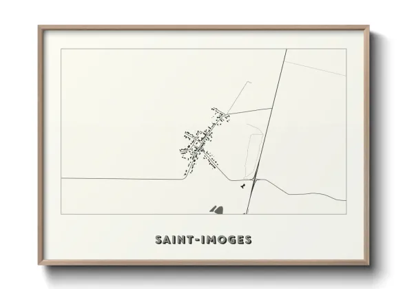 Une affiche de carte sur Saint-Imoges
