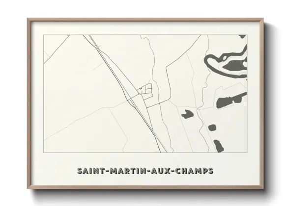 Une affiche de carte sur Saint-Martin-aux-Champs