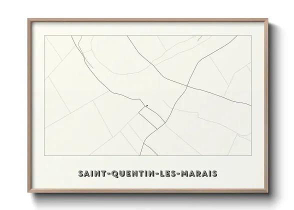 Une affiche de carte sur Saint-Quentin-les-Marais