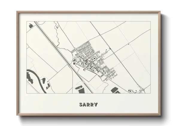 Une affiche de carte sur Sarry