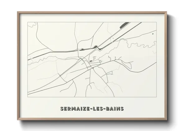 Une affiche de carte sur Sermaize-les-Bains