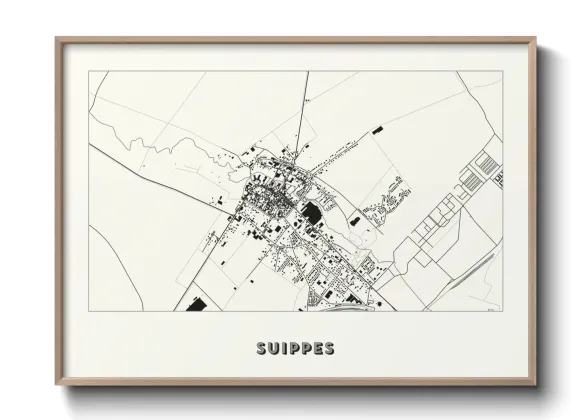 Une affiche de carte sur Suippes