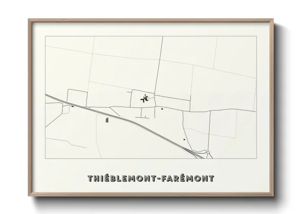 Une affiche de carte sur Thiéblemont-Farémont