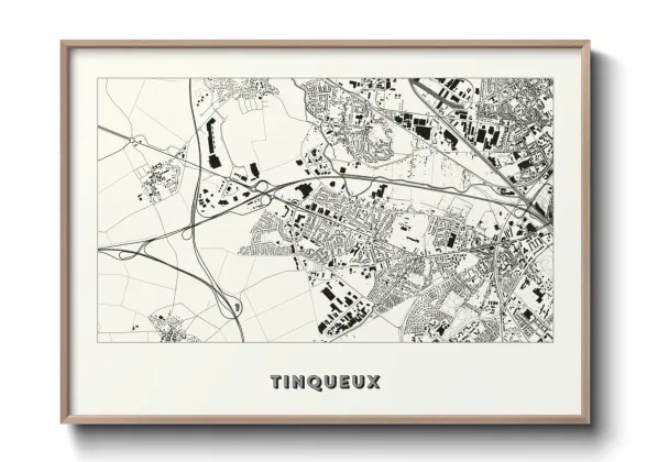 Une affiche de carte sur Tinqueux