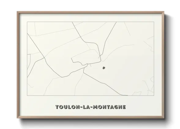 Une affiche de carte sur Toulon-la-Montagne