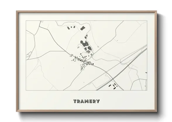 Une affiche de carte sur Tramery