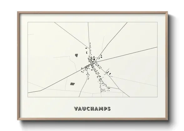 Une affiche de carte sur Vauchamps