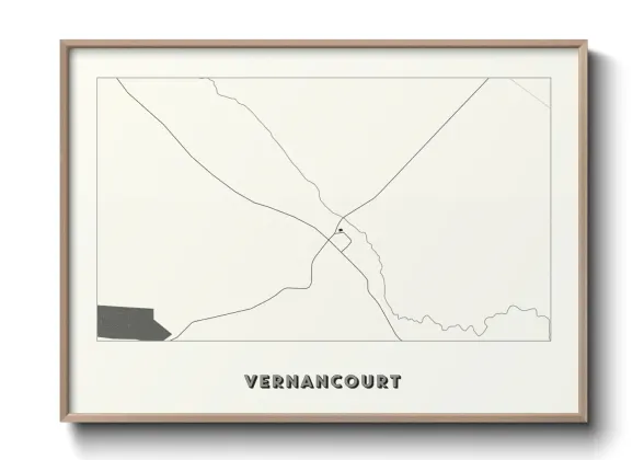 Une affiche de carte sur Vernancourt