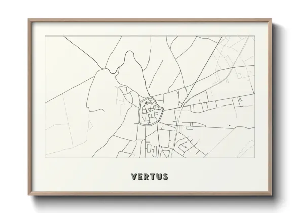 Une affiche de carte sur Vertus