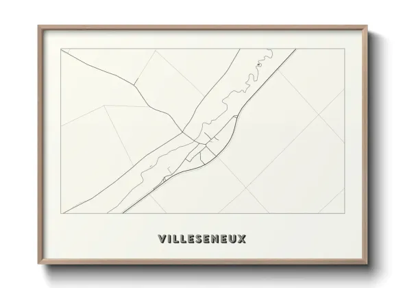 Une affiche de carte sur Villeseneux
