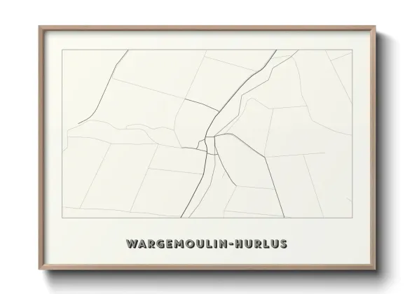 Une affiche de carte sur Wargemoulin-Hurlus