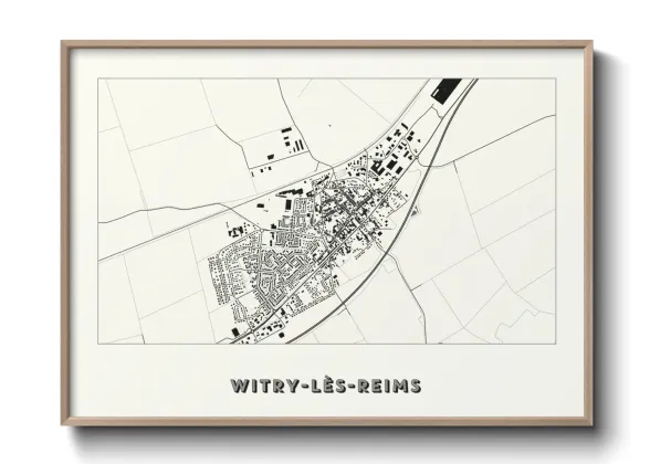 Une affiche de carte sur Witry-lès-Reims