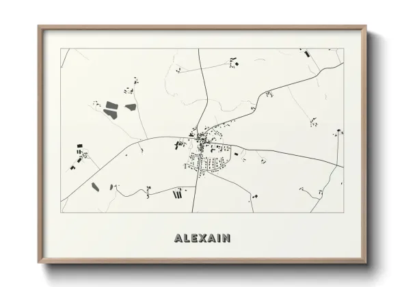 Une affiche de carte sur Alexain