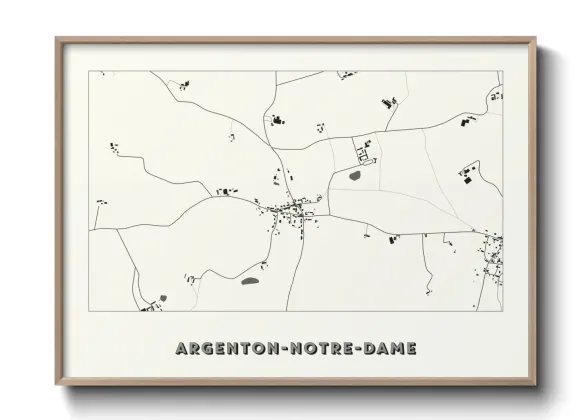 Une affiche de carte sur Argenton-Notre-Dame