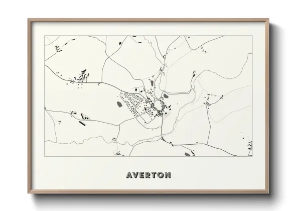 Une affiche de carte sur Averton