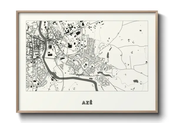 Une affiche de carte sur Azé
