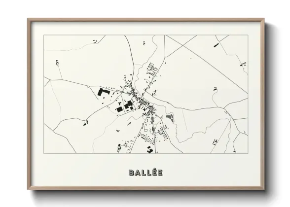 Une affiche de carte sur Ballée