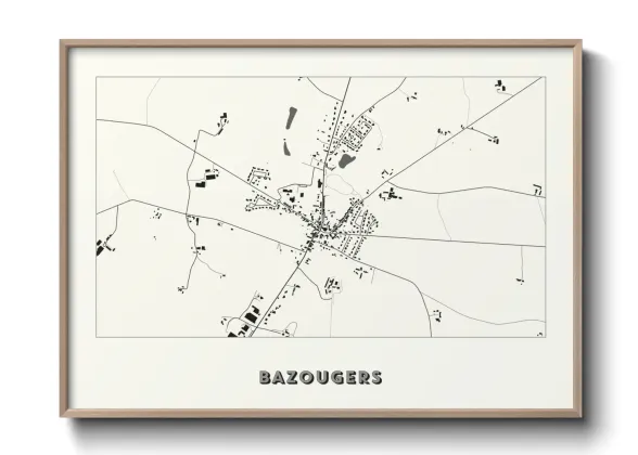 Une affiche de carte sur Bazougers