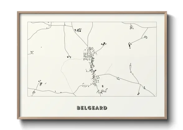Une affiche de carte sur Belgeard